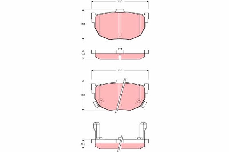 TRW GDB3368 Brake Pad Set, disc brake