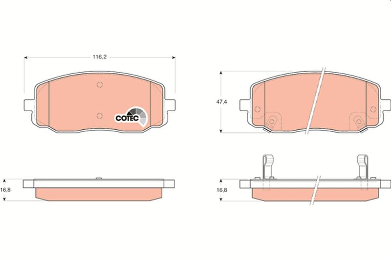 TRW GDB3369 Brake Pad Set, disc brake