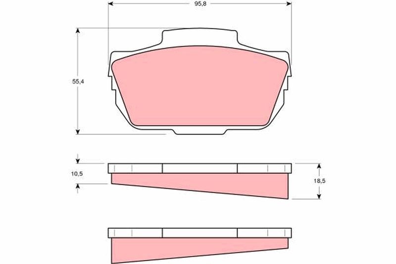 TRW GDB337 Brake Pad Set, disc brake