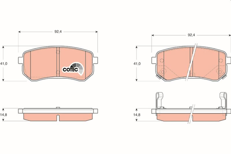 TRW GDB3370 Brake Pad Set, disc brake
