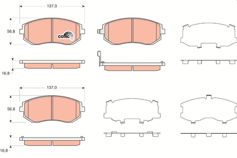 TRW GDB3371 Brake Pad Set, disc brake