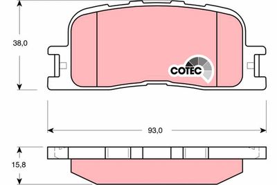 Brake Pad Set, disc brake TRW GDB3374