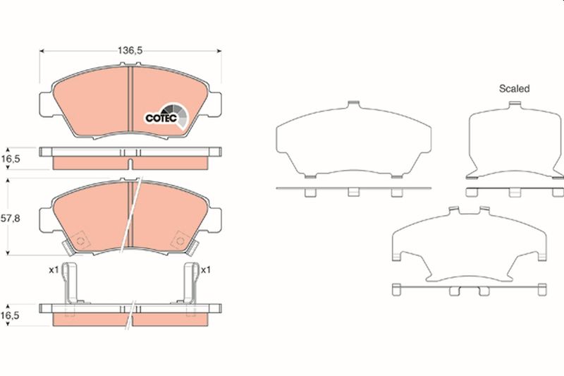TRW GDB3375 Brake Pad Set, disc brake
