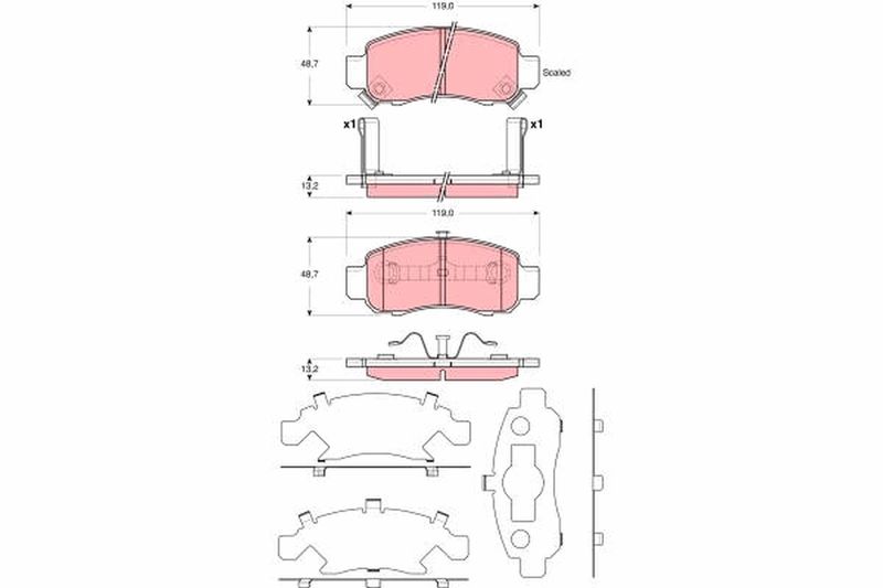 TRW GDB3376 Brake Pad Set, disc brake