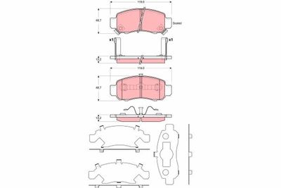 Brake Pad Set, disc brake TRW GDB3376