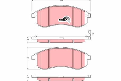 Brake Pad Set, disc brake TRW GDB3380