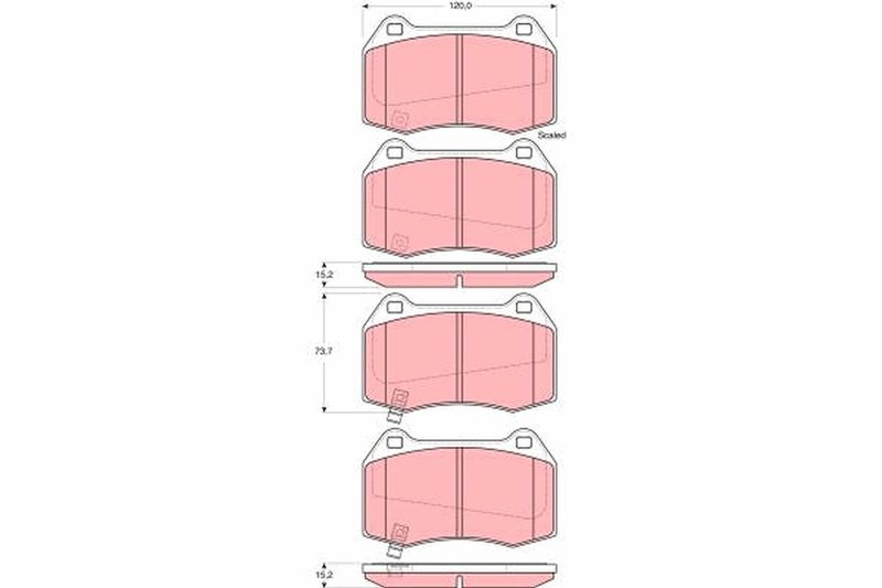 TRW GDB3381 Brake Pad Set, disc brake