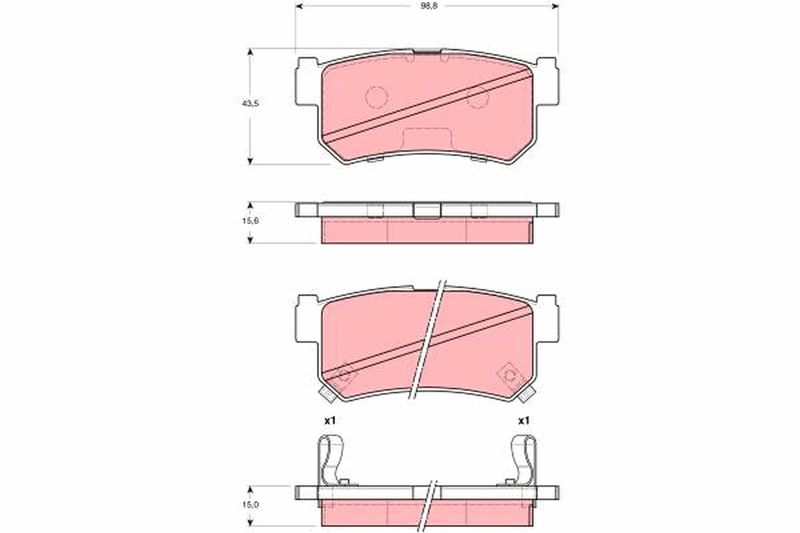 TRW GDB3382 Brake Pad Set, disc brake