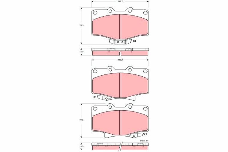 TRW GDB3383 Brake Pad Set, disc brake
