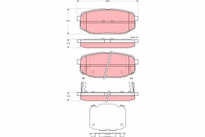 Brake Pad Set, disc brake TRW GDB3384
