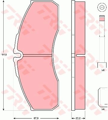 TRW GDB3385 Brake Pad Set, disc brake