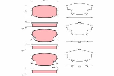Brake Pad Set, disc brake TRW GDB3388