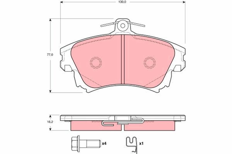 TRW GDB3389 Brake Pad Set, disc brake