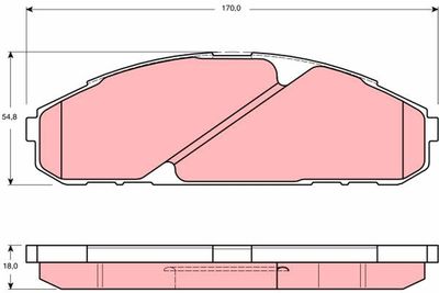 Brake Pad Set, disc brake TRW GDB3394