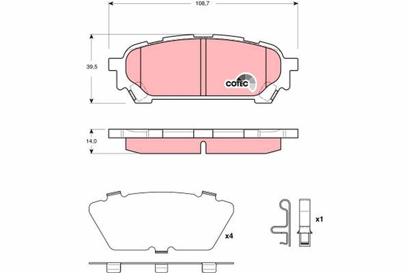 TRW GDB3395 Brake Pad Set, disc brake