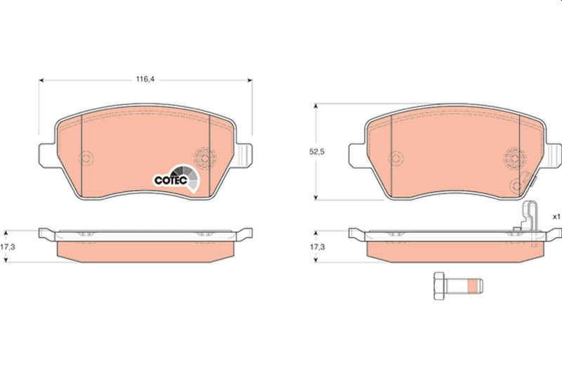 TRW GDB3396 Brake Pad Set, disc brake