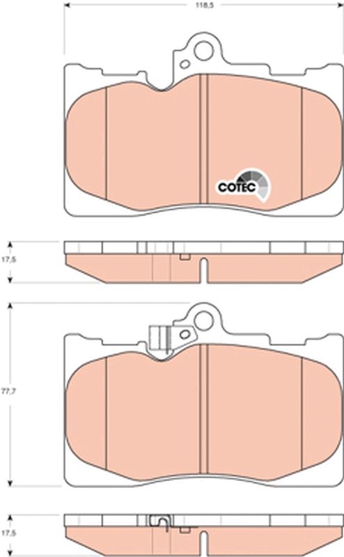 TRW GDB3398 Brake Pad Set, disc brake