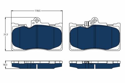 Brake Pad Set, disc brake TRW GDB3398BTE