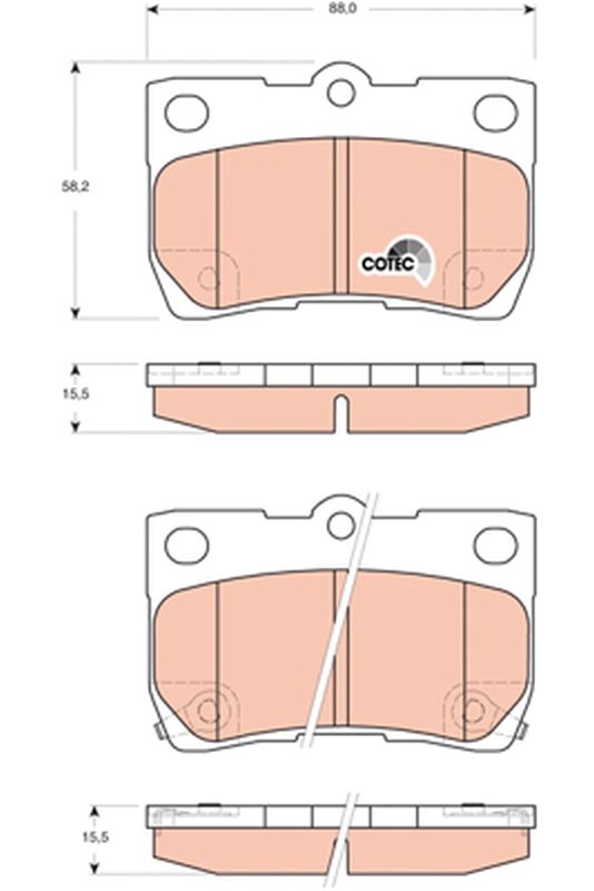TRW GDB3399 Brake Pad Set, disc brake