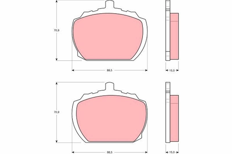 TRW GDB340 Brake Pad Set, disc brake