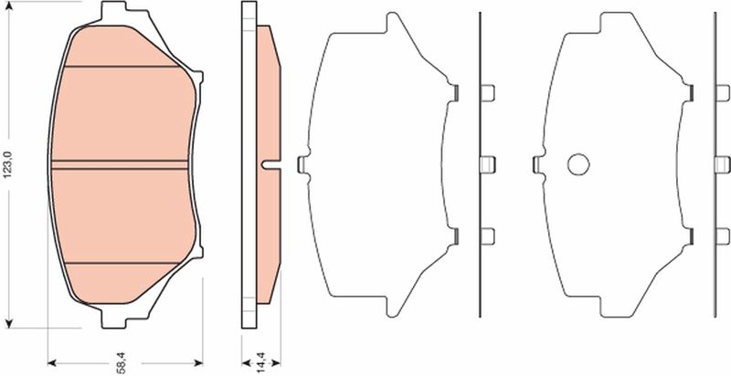 TRW GDB3401 Brake Pad Set, disc brake
