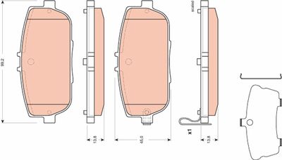 Brake Pad Set, disc brake TRW GDB3402