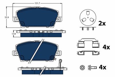 Brake Pad Set, disc brake TRW GDB3407BTE