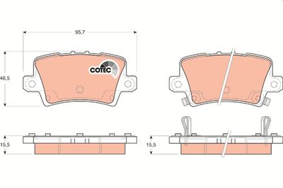 Brake Pad Set, disc brake TRW GDB3408
