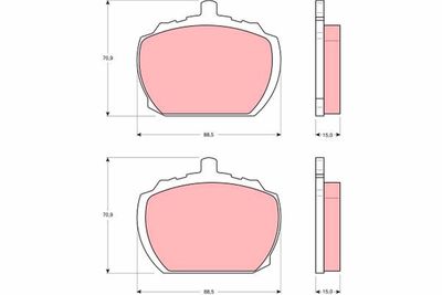 Brake Pad Set, disc brake TRW GDB340