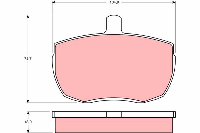 TRW GDB341 Brake Pad Set, disc brake
