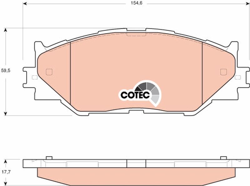 TRW GDB3410 Brake Pad Set, disc brake