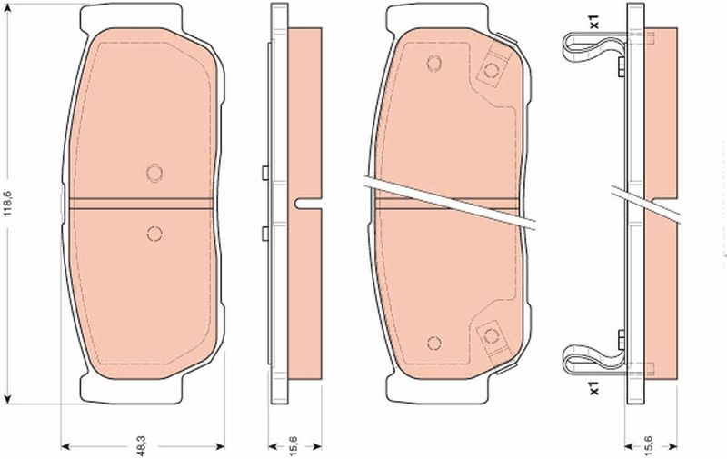 TRW GDB3413 Brake Pad Set, disc brake