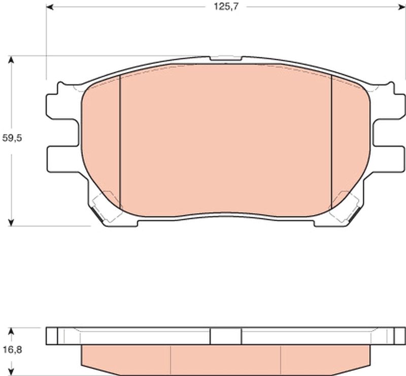 TRW GDB3414 Brake Pad Set, disc brake