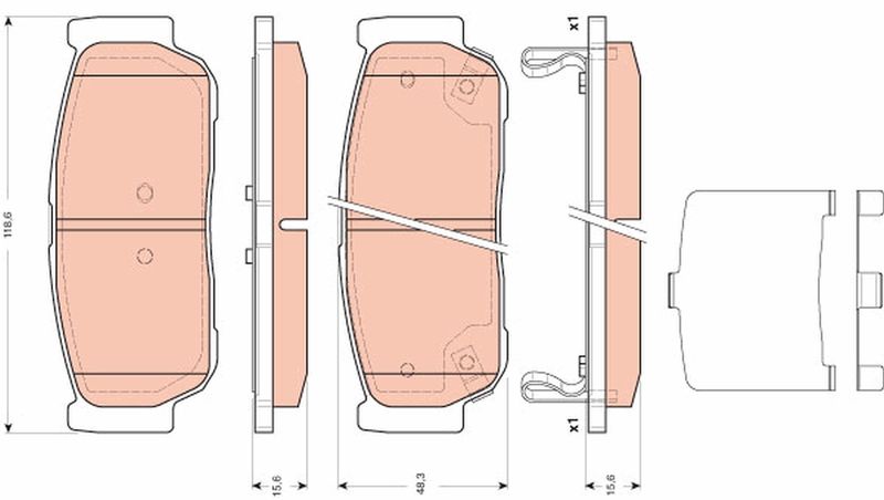 TRW GDB3417 Brake Pad Set, disc brake