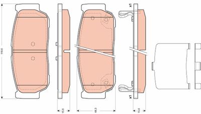 Brake Pad Set, disc brake TRW GDB3417