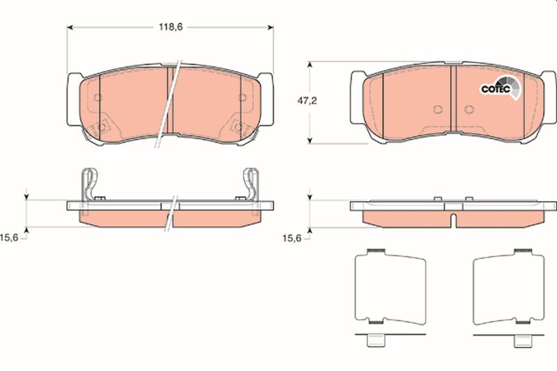 TRW GDB3419 Brake Pad Set, disc brake