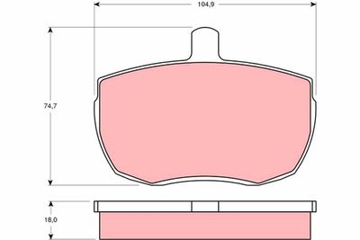 Brake Pad Set, disc brake TRW GDB341