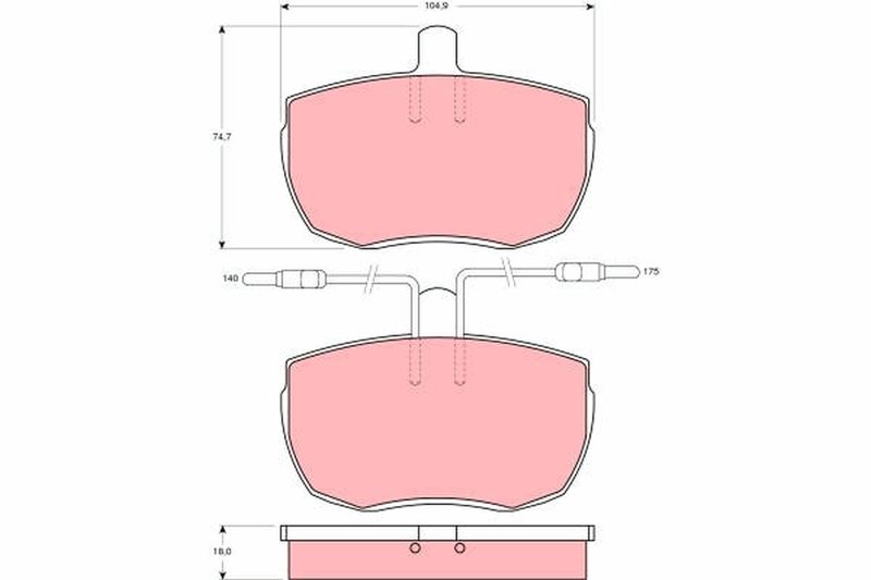 TRW GDB342 Brake Pad Set, disc brake