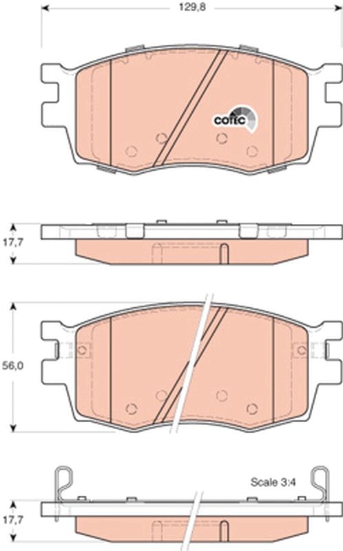 TRW GDB3420 Brake Pad Set, disc brake