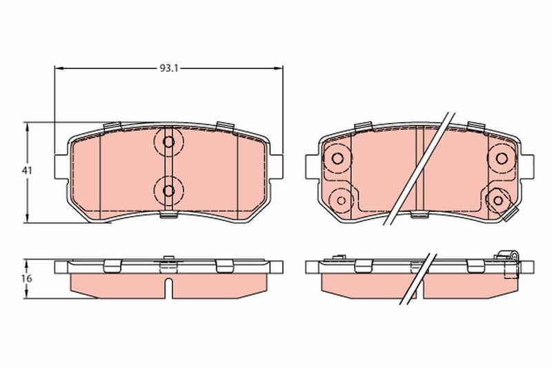 TRW GDB3421 Brake Pad Set, disc brake