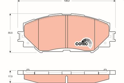 Brake Pad Set, disc brake TRW GDB3425