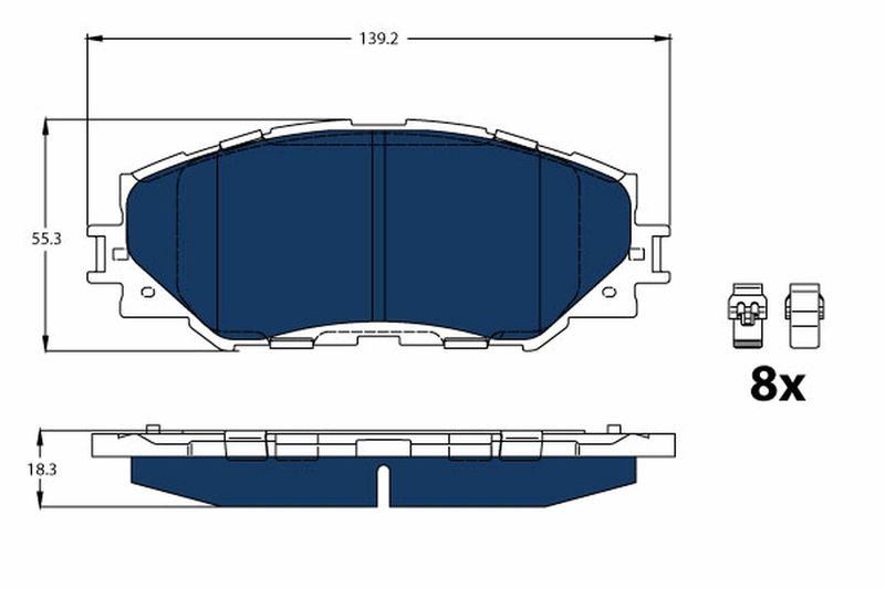 TRW GDB3425BTE Brake Pad Set, disc brake