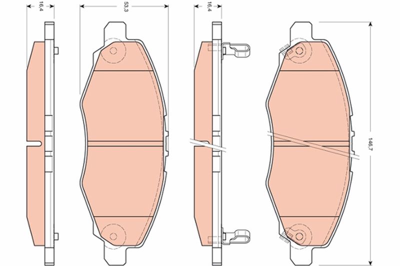 TRW GDB3427 Brake Pad Set, disc brake