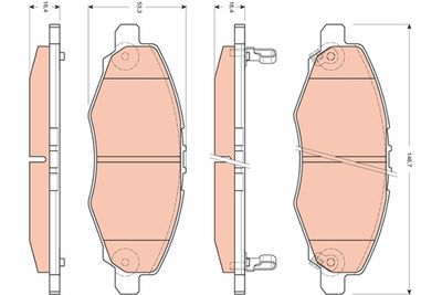 Brake Pad Set, disc brake TRW GDB3427