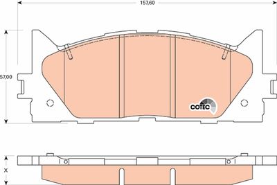 Brake Pad Set, disc brake TRW GDB3429