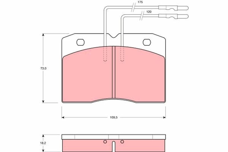 TRW GDB343 Brake Pad Set, disc brake