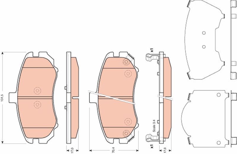 TRW GDB3431 Brake Pad Set, disc brake