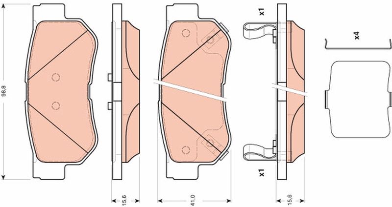 TRW GDB3432 Brake Pad Set, disc brake