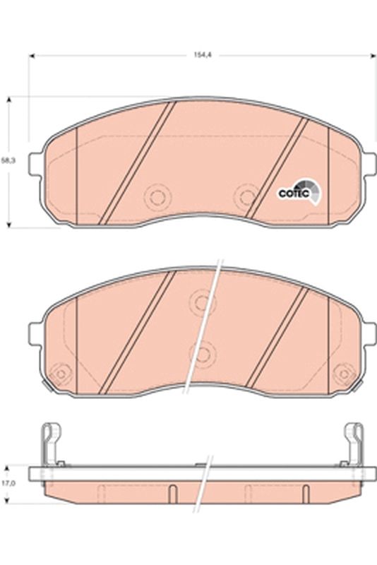 TRW GDB3433 Brake Pad Set, disc brake