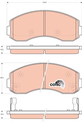 Brake Pad Set, disc brake TRW GDB3434
